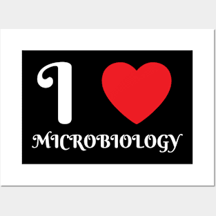 I Love Heart Microbiology Posters and Art